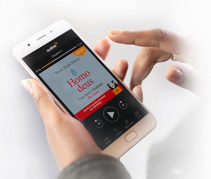 Application Audible sur un smartphone Android