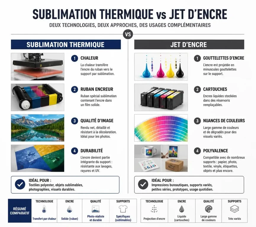 Comparatif des technologies d'imprimante photo 10x15 : sublimation thermique contre jet d'encre