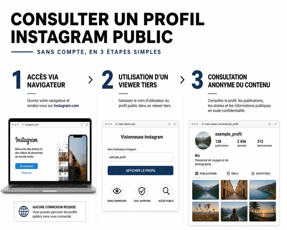 Étapes pour consulter Instagram sans compte et naviguer anonymement